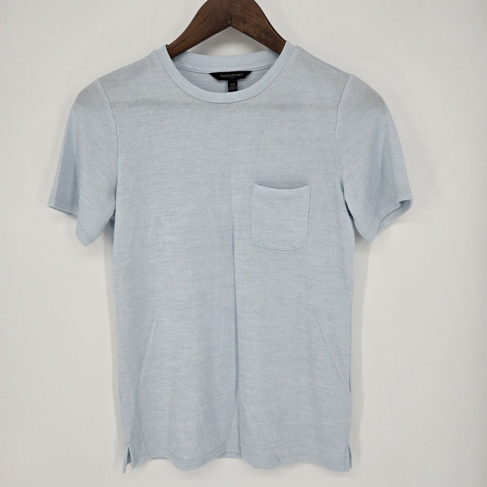 Banana Republic Blue Short Sleeve Knit Pocket T Shirt XS